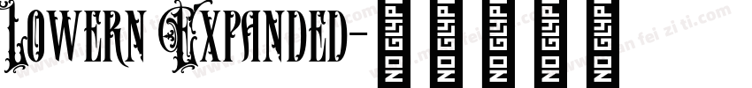Lowern Expanded字体转换